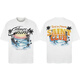 HUALIN FASHIONSaintMichael Retro American Loose Couple Short Sleeve T-shirt Summer Cotton Men and Women 1048 Black M