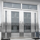 OUOTEY304 Porte en acier inoxydable Rural House Auto-construit Porte de porte à double ouverture Verre Entrée en acier inoxydable Antift Porte Ménage Gold Rose Style 9902