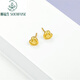 Shunfusheng SOENFUSE 24K gold earrings for women gold 999 pure gold new love transfer earrings mini small earrings 18K ear stick gold