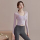 Shantou Lincun Pilates training clothing three-piece yoga clothing suit for women 2025 high-end three-piece suit Pilates training three-piece milk white vest + milk white blouse + sea rock gray pants M 90-110Jin Jin equals 0.5 kg