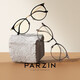 PARZIN PARZIN Fashion Glasses Frame Women Retro Light Round Frame Slim Glasses Anti-Blue Light Goggles Men 15860 Smoke Gray 15838