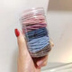 100 bottles of high elastic rubber band barrel hair rope headband simple hair rope candy color black black bottle of 100