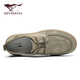 Sieben Wölfe Herrenschuhe Sommer 2025 Neue Ice Silk Canvas-Schuhe Herren atmungsaktueller dünner ultraleuchter weicher Sohle lässig Schuhe bequeme Pendelschuhe Khaki 39