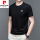 
Pierre cardin short-sleeved T-shirt men summer business casual pullover round neck ice silk half-sleeved top men summer T-shirt trend t 13807 black M 165