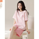 Modal pajamas for women in summer 2025 new cotton short-sleeved suit Korean style thin style for outdoor wear cartoon home clothes Y9856 M 75-95Jin [Jin equals 0.5 kg]