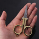 MEOD Ciseaux de pliage de qualité importés en acier inoxydable exquis mini ciseaux de trousses de voyage de voyage Tête de coupe Gold + A6626-6 Clipper à ongles plats