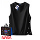
NASAWASSUP official genuine breasted sleeveless vest men's summer ins trendy brand pure cotton casual sports fitness vest short-sleeved T-shirt dark gray [co-branded authentic] gift bag 2XL recommended [145-160Jin [Jin equals 0.5 kg]]