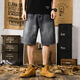 Yiling Yibeis neuer amerikanischer Casual Denim Shorts Herren Sommer Lose Fat Man Trendy Retro große mittelgroße Hosen 9926 Blau 28 Geeignet für 90-105 Jin [Jin ist 0,5 kg]