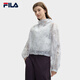 
FILA official women's woven jacket 2025 summer fashion casual loose full print hooded top