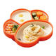 
Xin'an Time Baby's Dinner Plate Suction Cup Integrated Plate Baby Silicone Bowl Supplementary Spoon Children's Tableware Special for Dining Double Color Dinner Plate Orange Set [Dust Cover + Straw]