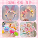 He Jiagong Macaron root twist stick bouquet handmade DIY material bag thickened encrypted colored hair strips children's hairband brand new flower upgrade 682-piece set + free suitcase
