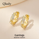 Qlady wrapped silver earrings silver earrings gold earrings women's unique beautiful earrings 2025 new high-end earring gift