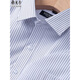 Yageor 2025 Summer New Herren Short-Ärmel-Hemd für geschäftliche, eisenfreie und gegenseitige Streifen, atmungsaktive Arbeitsplatz-Herrenkleidung DX6624 38 [100-120jin [Jin ist gleich 0,5 kg]]