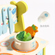 Chengliu Mini Mini Cocina de madera Simulación Simulación de la cocina Cabora de niños Kindergarten Boys and Girls Area Toys Elephant Cocina pequeña