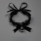 Fat Donglai purchasing the same style neck strap collar lace bow bell necklace female choker neck accessories hanging neck black big jingle collar