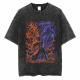 Jiuvia harajuku street lavado viejo japonés retro naruto naruto anime camiseta de algodón manga corta de verano b1381 lavado negro s