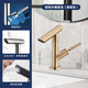 Moen Golden heiß und kaltes Wasser Wasserhahn Waschbecken Waschbecken GN15122/59121/89124BZG Elegante Gold GN15122BZG Rotatable Wasserdüse