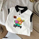 Ttpmer Baby Cartoon Baumwolle Polo Weste Kinder Sommer lässige Jungen und Mädchen weiß [Baumwolle] C694-6 Graffiti 66 Leicht fette Kontaktkundendienst Vorschläge