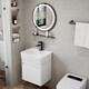 Jomoo Small Apartment Space Aluminum Bathing Gabinet Combinación Cerámica pequeña Cerámica Integrada Balcón Balcón Cuenca de lavado Redonda 4837 con juego completo