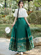 
MISHIDE (MISHIDE) short-sleeved shirt with horse-face skirt for women's horse-face skirt top 2025 new Chinese style jacquard shirt Han elements 9226 apricot color horse-face skirt S single size