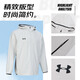 Under Armor jacket men's new hooded woven jacket windproof and water-repellent training fitness casual sportswear