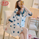 Langsha High-End-Nachthemd (Langsha) Dünnes kühles Kurzarmhemd für Frauen, Damen Pyjamas, Sommer Cool Seiden-Heimkleidung CWS-9901# L [95-120jin [Jin ist 0,5 kg]]]