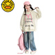 
G. DUCKKIDS girls spring clothing sweatshirt set 2025 new fashionable children's spring and autumn letter hooded tops girls two-piece set off off-white [letter M hooded sweatshirt] cm 120