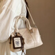 Nanfeng Chio2nd Pillow Bag Damen pendeln vielseitige Handtasche One-Shoulder Crossbody Bag 520 Geschenk für Freundin Beige White