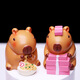 Kapibala's daily blind box second bullet creative cartoon resin cute capybara ornament children's birthday gift 2023-039 pig travel blind box [8 packages, random 1