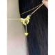 Feng Feili 18K gold-filled bow love necklace fashionable fugitive princess clavicle chain for women love bow necklace