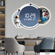 Kleine Zeichnungsuhr Cartoon Astronaut Uhr Wanduhr Wohnzimmer Dekoration Gemälde LED LEGELTRONISCHE ELEKTRONISCHE KREIS DIGITEL DIGITEL ZAHLUNG HAGEN ZP3271 [Humaner Körper Sensing kann immer eingestellt werden] 24 Zoll [60*40 cm] Plug-in-Version mit Licht mit Licht