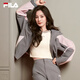 Veste tissée officielle de Fila Yang Mi avec le même style que Fila Fila 2025 Automne Nouvelle veste courte à capuche lâche à la mode Yunzhi Gray-Dy M 165 / 84A / M