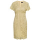 Roeyshouse en dentelle française Robe jaune à col