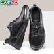 CARTELO men's leather shoes autumn leather lace men's shoes soft sole business sports casual shoes 5309 black 42