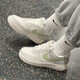 Nike (Nike) Chaussures décontractées Chaussures pour femmes 2025 Summer New Sports Chaussures AF1 Air Force No. 1 Chaussures basse IB3881-001 IB3881-001 Phantom Grey / Light Military Green 38