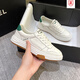 Belle-Ta Series Brands Small White Shoes de taille brisée pour femmes 2023 Spring Nouvelles chaussures pour femmes polyvalentes printemps et automne à semelles plates décontractées 1585 Camel 38 Sports Shoe Taille