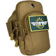 Spring and summer running mobile phone arm bag canvas waterproof arm bag fitness mobile phone wrist bag men and women outdoor sports mobile phone bag Wolf Brown
