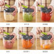 Raft core garlic mashed artifact home kitchen multi-functional vegetable cutter manual meat grinder mincer vegetable stirrer minced vegetable garlic masher 5858 hand crank 900 ml + free 5 blade mixing