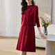 
Homesee light luxury international high-end brand dress 2025 autumn new Chinese style two-piece set temperament fashion set brown color M 90-105Jin[Jin equals 0.5 kg]