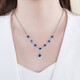 HEEKAIYI Sapphire Necklace for Women Royal Blue 18k Gold Diamond Pendant Chinese Valentine's Day Birthday Gift for Wife and Girlfriend Selected 6.46 Carat/Royal Blue/Double Certificate