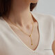 Lukfook Jewelry 18K gold simple tassel love woven chain O-shaped chain plain chain G09J0001DS total weight 2.19 grams wide version chain length about 45.5cm