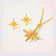 Saturday Blessings Octagonal Star Gold Necklace and Earrings Women's Foot Gold Pendant Birthday Gift Price Approximately 2.32g Chain Set 40+5cm