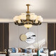 Opp's new Chinese dustproof chandelier home atmospheric living room lamp modern simple dining room lamp Zen warm bedroom LED lamp 9902-6 head