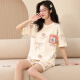 Victoria's style ladies summer pajamas set with chest pad cotton summer shorts shorts for girls loose and fashionable home clothes B6636 (fixed chest pad) M size recommended 70-85 Jin [Jin equals 0.5 kg]
