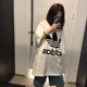 Adidas Clover Мужчины и женщины большой логотип повседневный спорт футболка с коротким рукавом FM9902 FM9903 FM9904 CW1211/BK7175 XS 170/84A