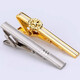 Hengyuanxiang golden silver tie clip men and women summer formal wear tie clip military fan collar gold