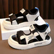 Lekali Boys Sandals Summer 2025 Новая детская обувь пляжная обувь средние большие детские не скользящие мальчики Baotou Sports Baby Black Size 32 [внутренняя длина 19,5 см]]