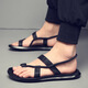TTPMER sandals for men's Korean style soft sole non-slip casual beach shoes wear green trendy outdoor trendy men's sandals black 9866 38