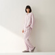MUJI self-operated limited edition women's no side seams double-layer gauze pajamas soft cotton underwear light pink plaid L