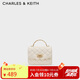 CHARLES&KEITH25秋季新品菱格链条手提斜挎包小方包CK2-50701608 Cream奶白色 S